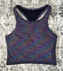 Lululemon Ebb to Street Racerback Multicolour Crop Tank Top
