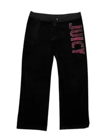 ★ Juicy Couture Y2K Velour Sweat Pants - Lounge Pants w/ Glitter Logo ★