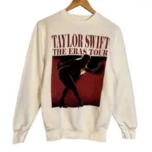Taylor Swift The Eras Tour Reputation Cream‎ Crewneck Sweater Size XS Unisex