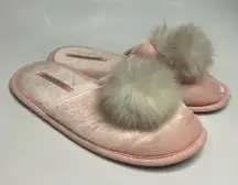 Victoria’s Secret velvet Pom slippers‎ size large