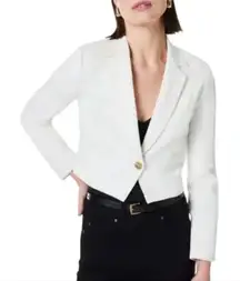 Spanx NWT‎ Ponte Crop One Button Blazer in Powder Ivory Size Large