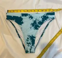 134 Blooming Jelly Swim Bottoms Blue Tie Dye Size M