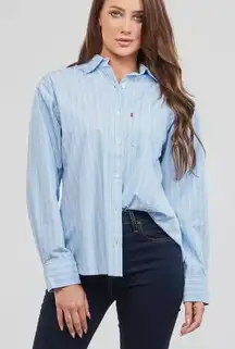 Levi's Light Blue Striped Button Down Shirt