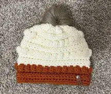 Red K Ranch Hand Made Pom Pom Knit Beanie