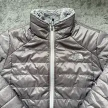 Women’s Medium The North Face Reversible Mossbud Jacket Grey