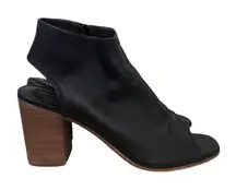 Steven By Steve Madden Black Leather Seigi Block Heel 11