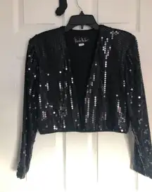 Black Sequined Bolero Jacket