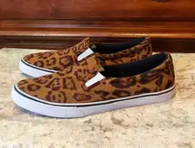 Leopard Cheetah Slip-On Sneakers EUC 10