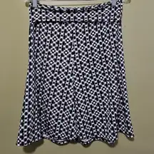 Max Studio Fold Over Waist Black and White Skirt Size Small - NWOT