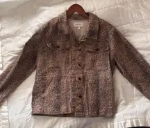 Leopard Denim Jacket coat animal print 