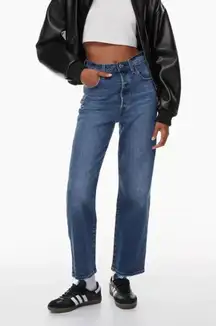 Levi’s Dark Wash Ribcage Straight Leg Jeans