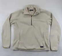 Patagonia Synchilla Fleece Jacket Women's XL Beige Quarter Zip Pullover READ