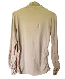 Sundance Cream Long Statement Scrunchy Sleeves Turtleneck medium