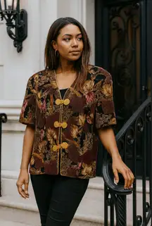 Vintage Danny & Nicole New York Jacket Womens 10 Brown Corduroy Fall Old Money