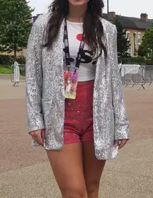 Silver Sequin Blazer