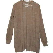 Abercrombie & Fitch Brown Knit Long Sleeve Cardigan Sweater with Pockets Size S