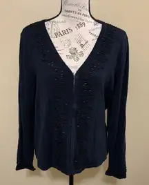 Petite Black Long Sleeve V-Neck Sweater