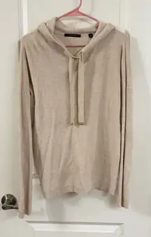 Cyrus Cream Waffle Knit Hooded Sweater