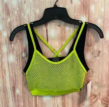 Sports Illustrated Lime Green Mesh Double Layer Sports Bra