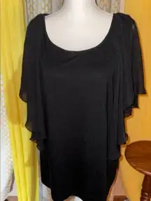 Lane Bryant 22/24 black blouse