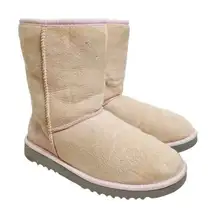 UGG Australia Classic Short 5825 Leather Lined Winter Boots Light Petal Pink‎ 7