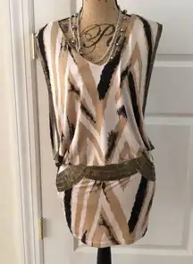 Bebe abstract zebra print dress