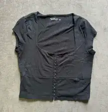 Abercrombie & Fitch Soft AF Collection White Crop Tee