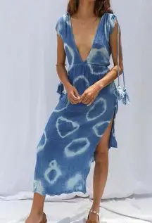 Jen's Pirate Booty  Tie Dye Corvette Asymmetrical Midi Dress