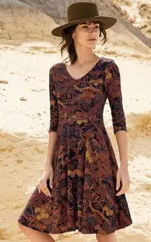 Peruvian Connection Beatrice Dress – XS (Fits XS–S) – 100% Pima Cotton - Western