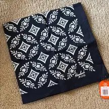 Hemlock Bandana with White Floral Pattern