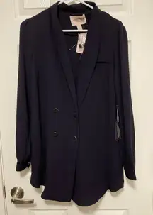 Forever 21 New Navy Double Breasted Oversized Blazer Jacket Dress