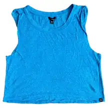 Hurley Blue Sleeveless Crop Top, M
