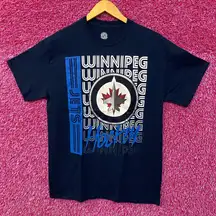 Winnipeg Jets Hockey Team Logo & Spell-out NHL Promo Tee M