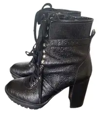 Vince Camuto Ermania Lace up Combat Bolck Platform Boots Black 8.5