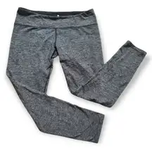 Tuff Athletics Leggings Women Large Full Length Black Gray Heathered Yoga Gym