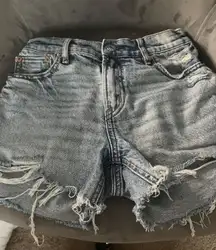 Outfitters Strigid Ripped Denim Short