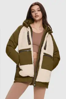 Orolay 092 Universe Fleece Down Puffer Jacket in Olive Green S
