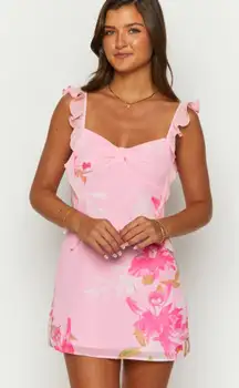 Joyce Pink Floral Mini Dress