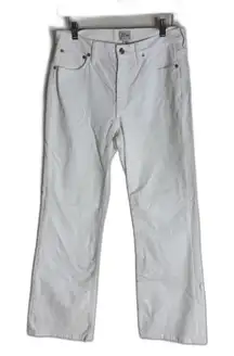 J.Crew Pants Womens 28 White Corduroy Straight Leg Mid Rise 5 Pocket Jeans