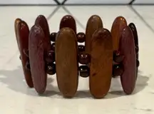 exotic handmade wood tribal bracelet sustainably sourced tropical woods bohemian