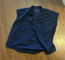 Womens navy blue Figs scrub Set Rafaela Scrub Top and jogger bottoms