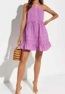 Free People Desert Days Mini Dress Dramatic Orchid Purple Size Medium Sz M New