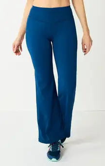 Women's Tek Gear Leggings Size L Blue High Rise Flare Leg Pants NWT Active
