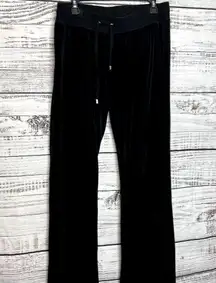 BCBGMaxazria Y2K Velour Velvet Pants Black Sequin Lettering XL