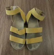 Yellow Strap Target Sandals Size 6 Fair Condition