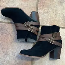 SOHO COBBLER SUEDE BUCKLE STRAP ANKLE BOOT