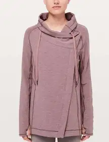 Coast Easy Wrap Pullover in Heathered Misty Merlot