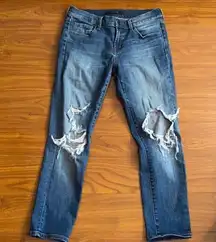 J Brand Distressed Boyfriend Fit Jeans