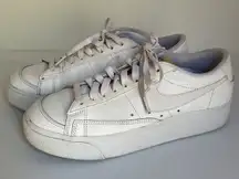 Nike Women’s Blazer Low Platform – White Leather 8.5