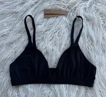 Skims Fits Everybody Triangle Bralette Onyx Size Medium